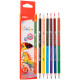 Карандаши цветные Deli  "ColoRun", двухсторонние, 6 штук, 12 цветов, картон