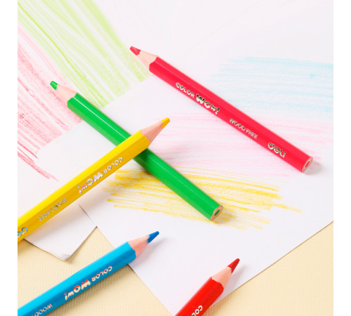 Карандаши цветные Deli  "ColoRun", короткие, 12 цветов, картон