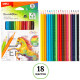 Карандаши цветные Deli "Enovation", 18 цвета, картон