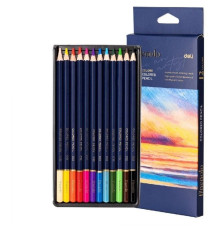 Карандаши цветные Deli "Finenolo", 12 цветов, картон