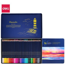 Карандаши цветные Deli "Finenolo", 36 цветов, в метал. коробке