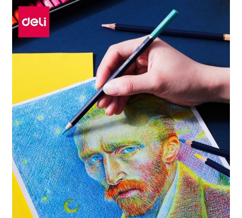 Карандаши цветные Deli "Finenolo", 36 цветов, в метал. коробке