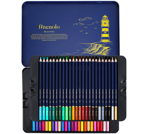 Карандаши цветные Deli "Finenolo", 48 цветов, в метал. коробке
