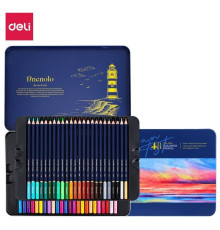 Карандаши цветные Deli "Finenolo", 48 цветов, в метал. коробке