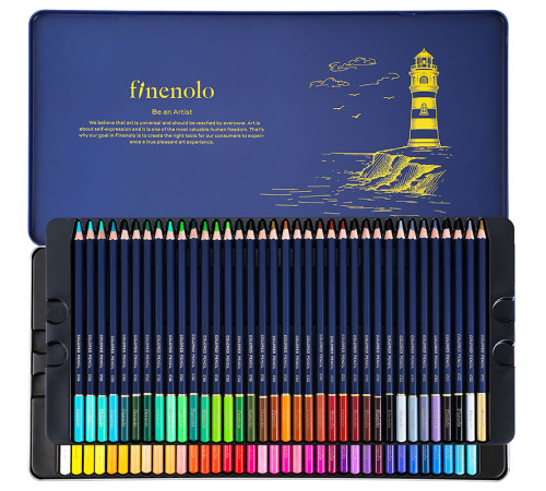 Карандаши цветные Deli "Finenolo", 72 цвета, в метал. коробке