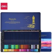Карандаши цветные Deli "Finenolo", 72 цвета, в метал. коробке