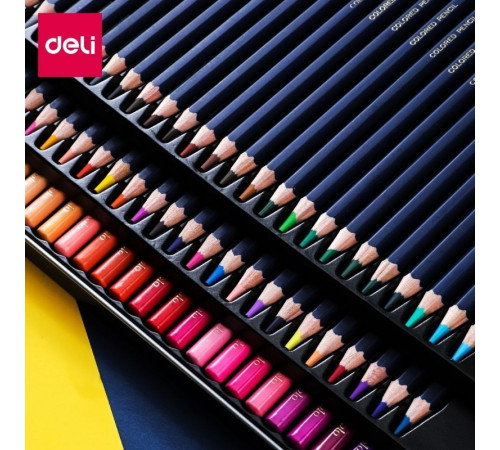 Карандаши цветные Deli "Finenolo", 72 цвета, в метал. коробке