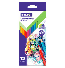 Карандаши цветные Deli "i Select", 12 цветов, дерево, картон