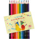 Карандаши цветные Deli "Larva", 12 цветов, картон