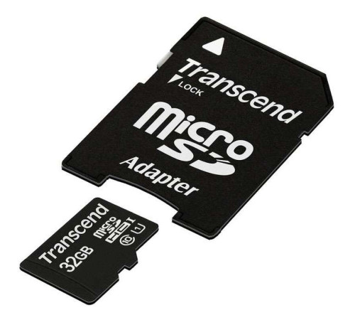 Карта памяти Transcend microSD 32Gb Class10 + адаптер SD