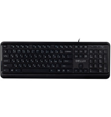 Клавиатура Delux DLK-290UB черная, USB, Англ/Рус/Каз