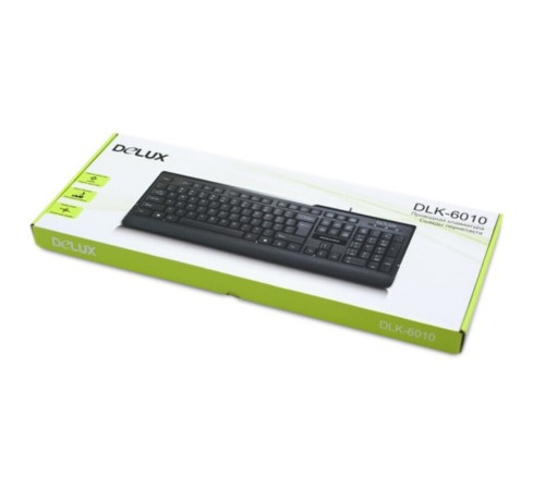 Клавиатура Delux DLK-601OUB черная, Англ/Рус/Каз