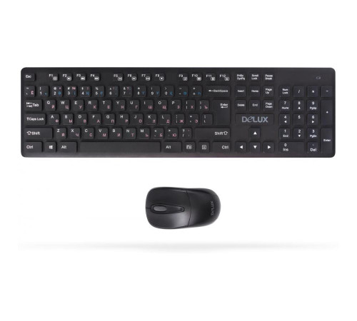 Клавиатура + Мышь Delux DLD-1505OGB беспроводные (комплект)