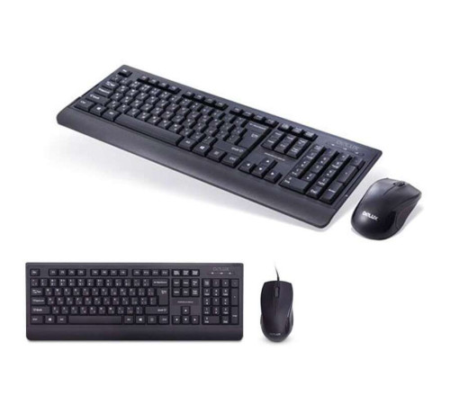 Клавиатура + Мышь Delux DLD-6075OUB проводные (комплект)