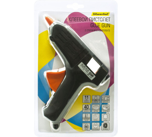 Клеевой пистолет Silwerhof "GG040", 40 Вт, для стержня 11 мм