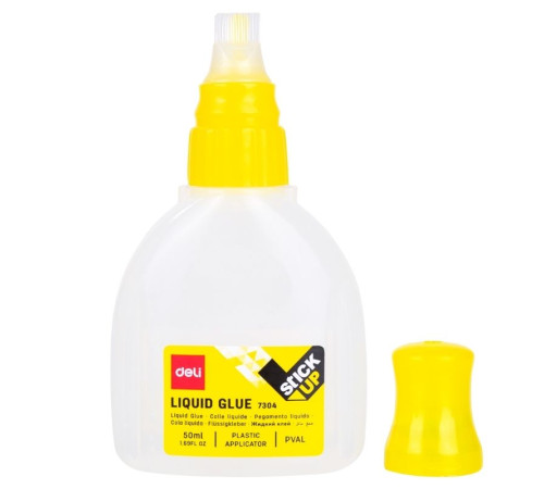 Клей канцелярский DELI, 50 мл, с аппликатором, прозрачный