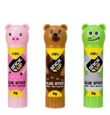 Клей-карандаш DELI "Animal Shape" 9 грамм, корпус ассорти