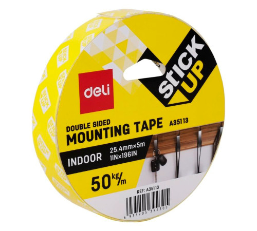 Клейкая лента двусторонняя DELI 25,4 мм х 5 м