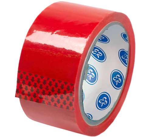 Клейкая лента упаковочная 48 мм х 50 м, красная