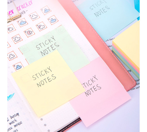 Клейкие листики DELI 76 х 76 мм, 4 цвета, 400 листов