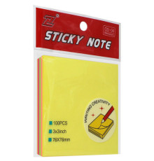 Клейкие листики KUVERT  "Sticky" 76 х 76 мм, 5 неоновых цветов, 100 листов