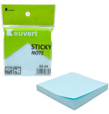 Клейкие листики KUVERT "Sticky" 76 х 76 мм, голубые, 100 листов