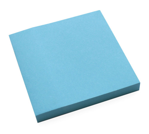 Клейкие листики "Sticky" 76 х 76 мм, неон-голубой, 100 листов