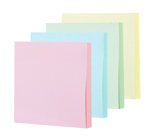 Клейкие листки DELI 76х76 мм, ассорти, 100 листов