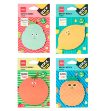 Клейкие листки DELI "Blooming Stick UP", 76 х76 мм, фрукты, 30 листов, ассорти