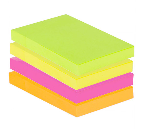 Клейкие листки DELI "Stick Up", 76 х101 мм, ассорти неоновые, 100 листов