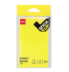 Клейкие листки DELI "Stick Up", 76 х126 мм,  ассорти пастельные, 100 листов