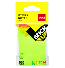Клейкие листки DELI "Stick Up", 76 х51 мм, ассорти неоновые, 100 листов
