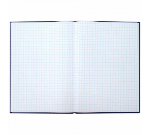 Книга учета BRAUBERG А4, 96 л., в клетку, 200х290мм, твердая обложка, синяя