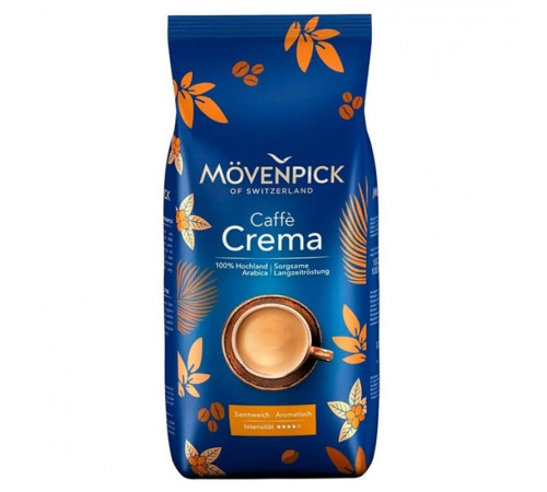 Кофе Movenpick "Caffe Crema" в зернах, 1000 гр, мягкая упаковка