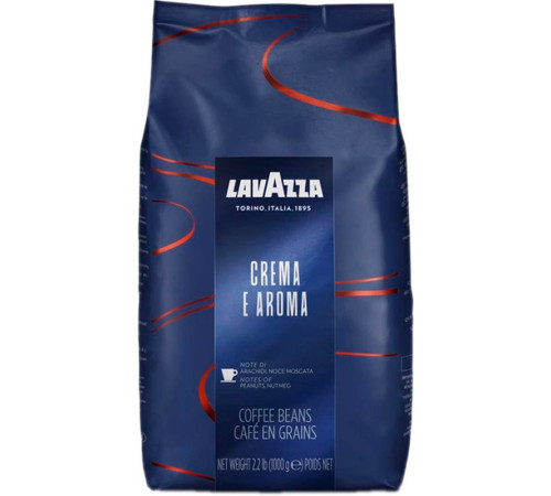 Кофе в зернах Lavazza "Crema e Aroma", вакуумный пакет, 1кг