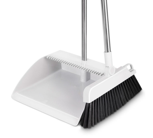 Комплект для уборки DELI, совок + щетка,  серый