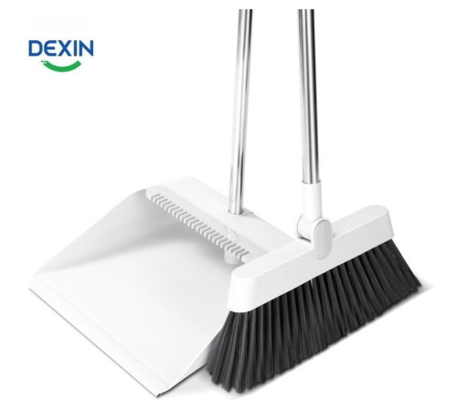 Комплект для уборки DELI, совок + щетка, серый