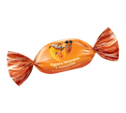 Конфеты шоколадные "Курага Петровна" с миндалем, 500 гр.