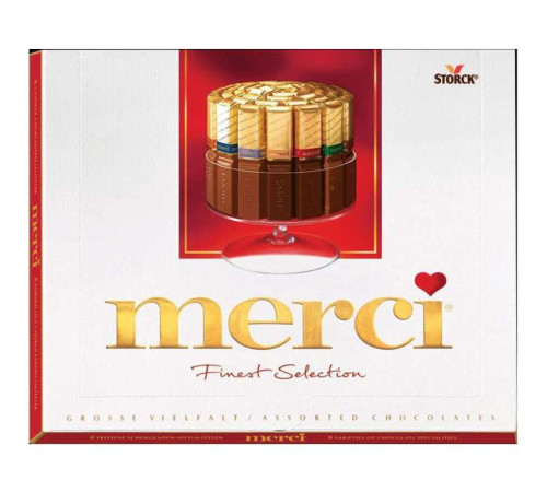Конфеты шоколадные "Merci", ассорти, 250 гр