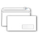 Конверт Е65 Ряжская печатная фабрика (110х220 мм) белый, удаляемая лента, правое окно 45х90 мм