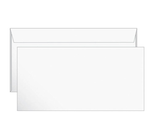 Конверт Е65 Ряжская печатная фабрика (110х220 мм) белый, удаляемая лента