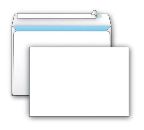 Конверт С4 KurtStrip (229 х 324 мм) белый, удаляемая лента, внутренняя запечатка