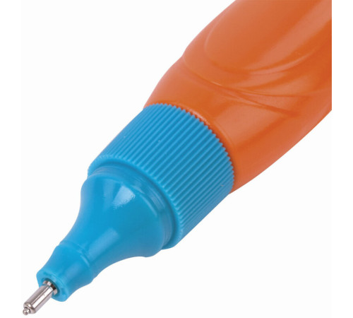 Корректирующая ручка BRAUBERG, 9 мл, металлический наконечник, ассорти