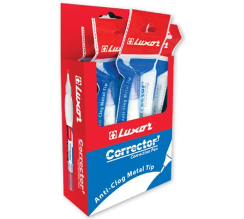 Корректирующая ручка LUXOR, 7 мл, металлический наконечник