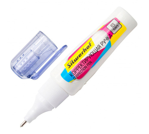 Корректирующая ручка Silwerhof, 6 мл, металлический наконечник