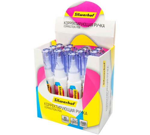 Корректирующая ручка Silwerhof, 6 мл, металлический наконечник