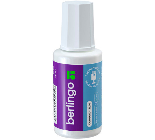Корректирующая жидкость Berlingo на водной основе, 20мл.