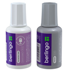 Корректирующая жидкость + разбавитель BERLINGO (набор), 2х20 мл