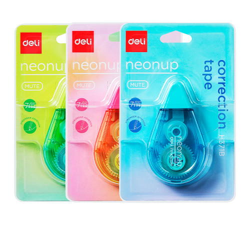 Корректирующий роллер, DELI "Neonup", 5 мм х 7 м, ассорти