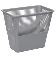 Корзина для мусора СТАММ 12 литров, прямоугольная, серая